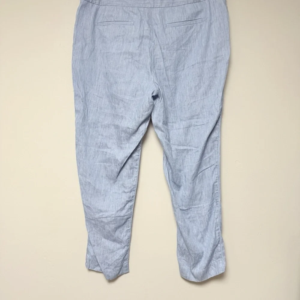 Banana Republic Martin Fit Women's Light‎ Blue Linen Pants Size 12